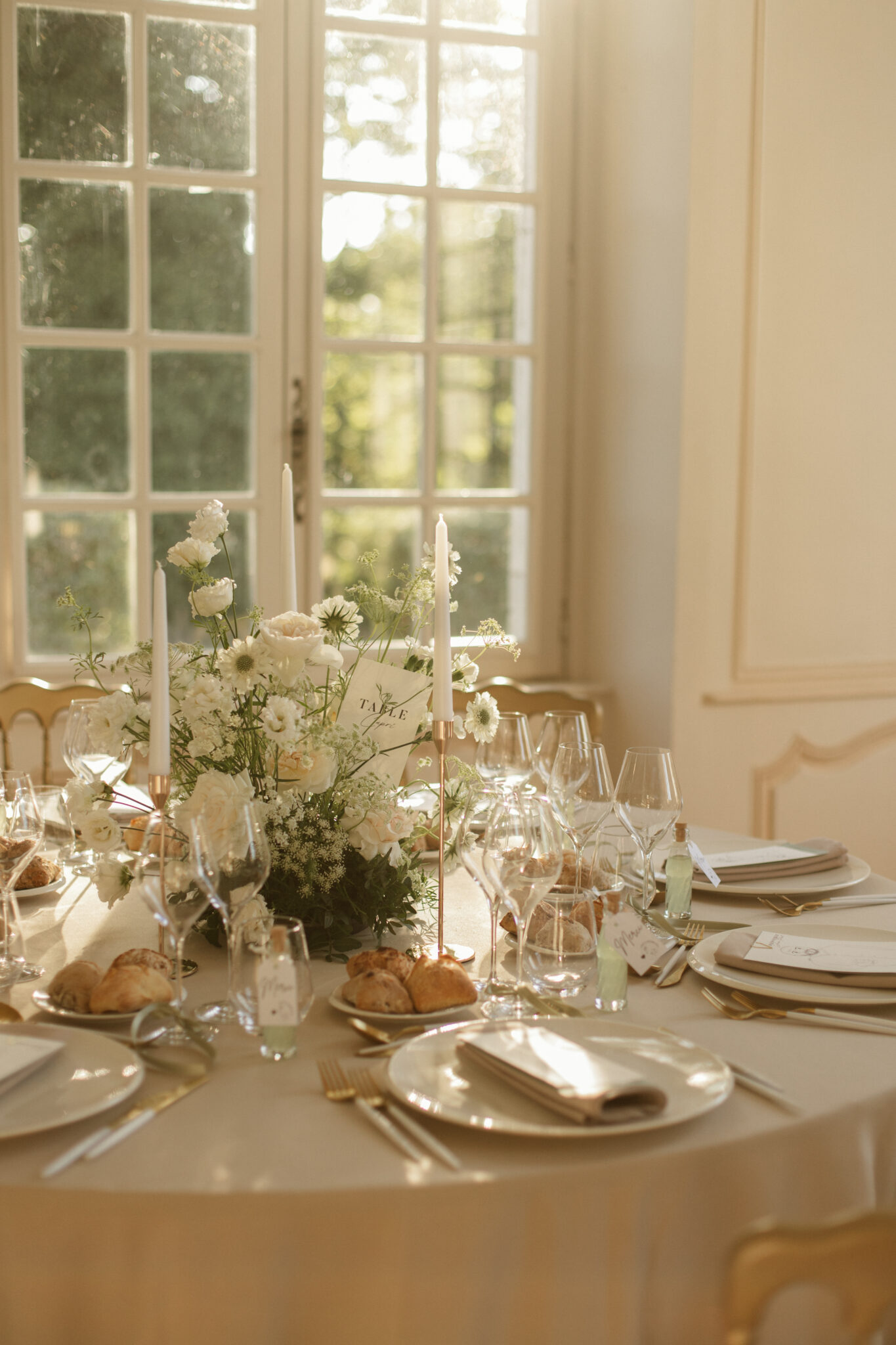 Lieu pour se marier en Lorraine Decoration de tables au mariage du chateau d'Art sur Meurthe