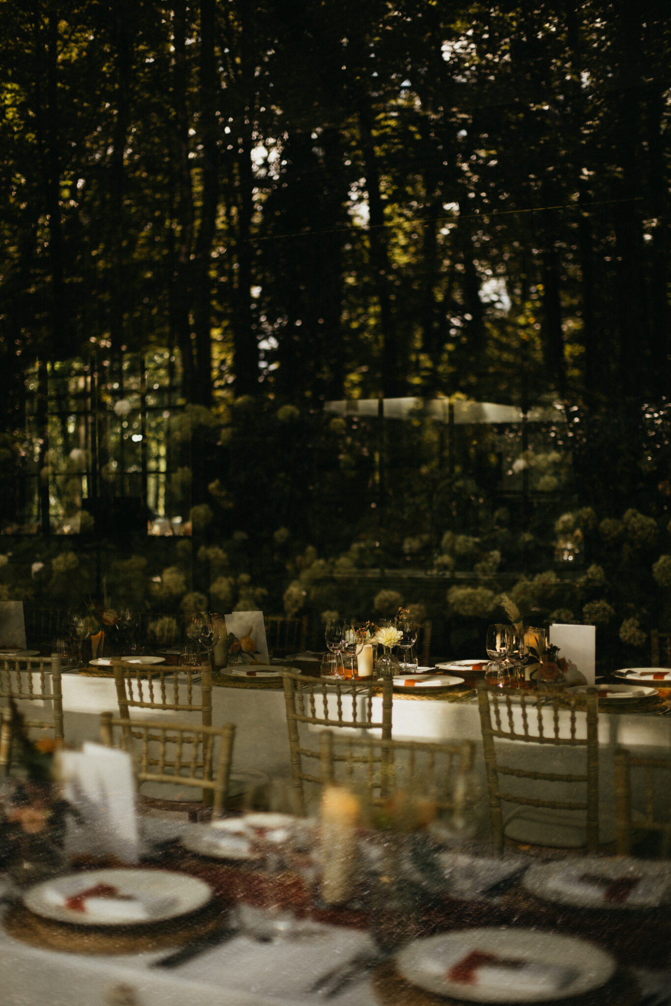 l Orangerie du chateau du bois d'arlon dressée pour un mariage élégant